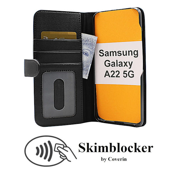 Skimblocker Plånboksfodral Samsung Galaxy A22 5G (SM-A226B) Lila