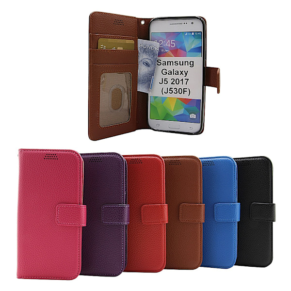 New Standcase Wallet Samsung Galaxy J5 2017 (J530FD) Svart