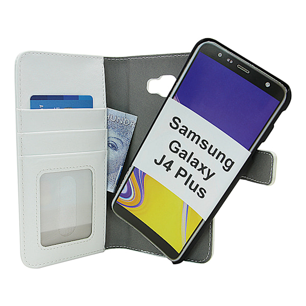 Skimblocker Magnet Wallet Samsung Galaxy J4 Plus (J415FN/DS) Vit