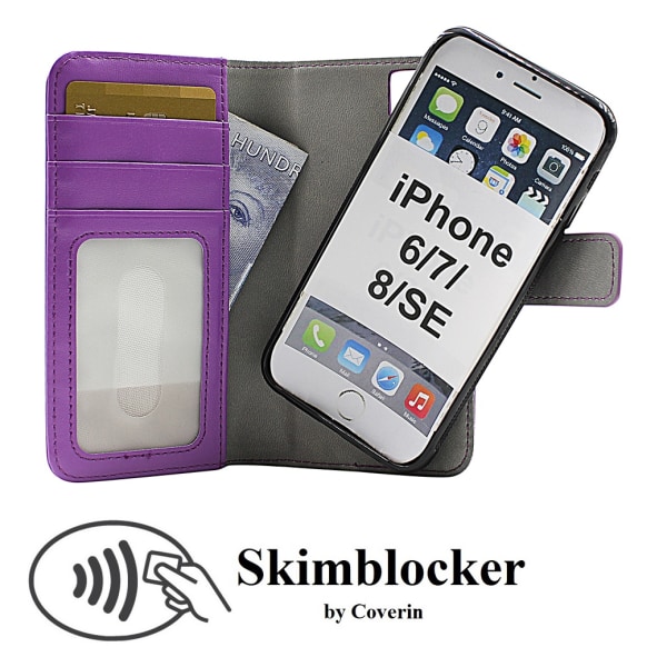 Skimblocker Magnet Wallet iPhone 7 Svart G641