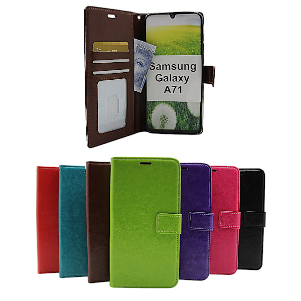 Crazy Horse Wallet Samsung Galaxy A71 (A715F/DS) Svart