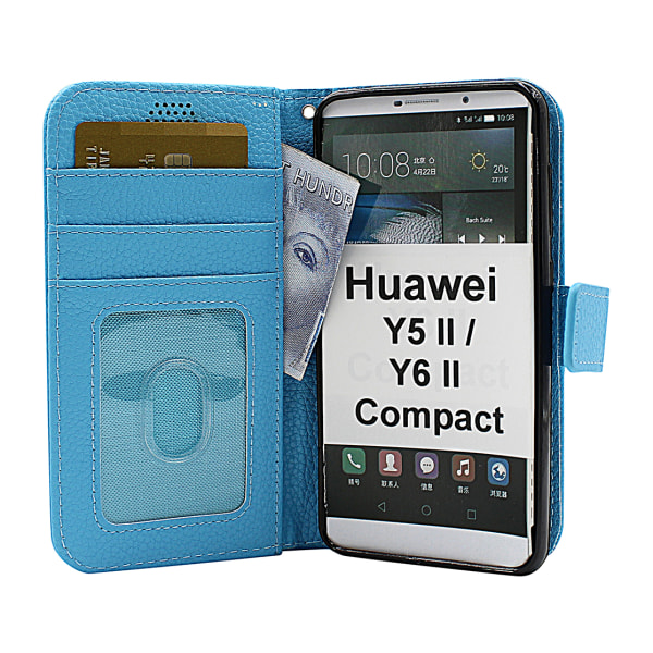 New Standcase Wallet Huawei Y5 II Ljusblå