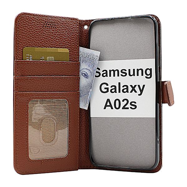 New Standcase Wallet Samsung Galaxy A02s (A025G/DS) Brun