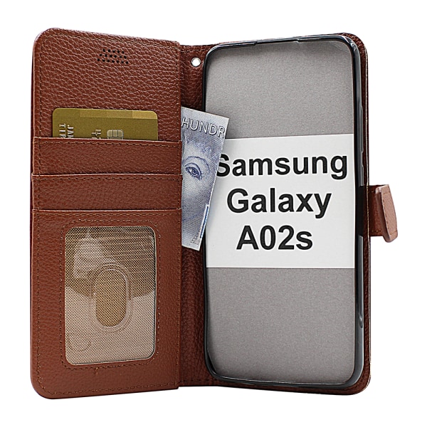 New Standcase Wallet Samsung Galaxy A02s (A025G/DS) Svart