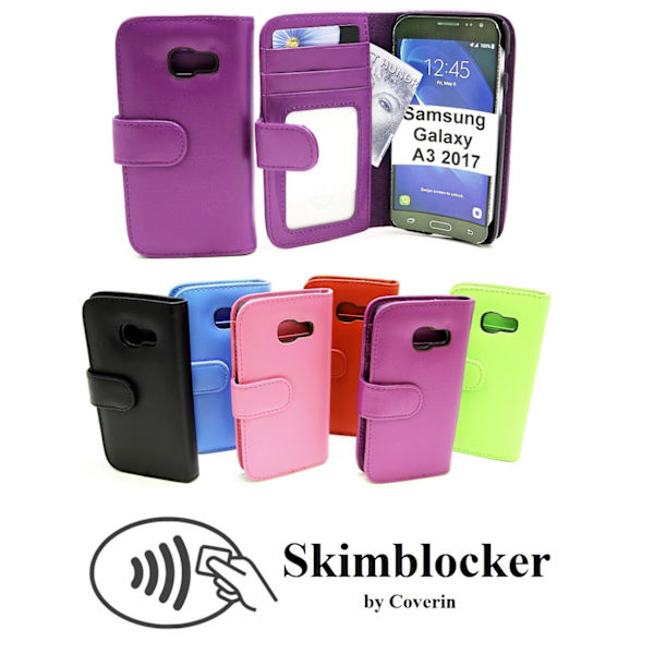 Skimblocker Plånboksfodral Samsung Galaxy A3 2017 (A320F) Svart