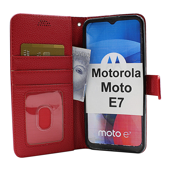 New Standcase Wallet Motorola Moto E7 Svart
