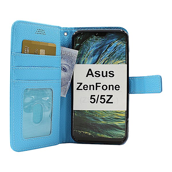 New Standcase Wallet Asus ZenFone 5 (ZE620KL) Ljusblå