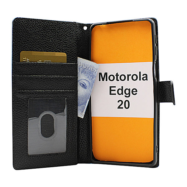 New Standcase Wallet Motorola Edge 20 Röd