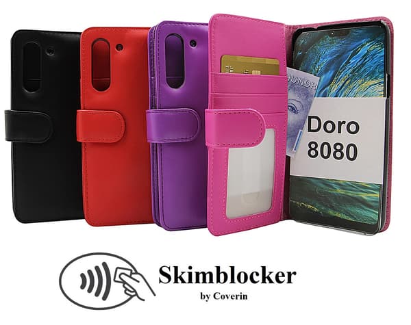 Skimblocker Plånboksfodral Doro 8080 Hotpink