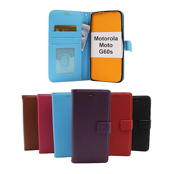 New Standcase Wallet Motorola Moto G60s Ljusblå