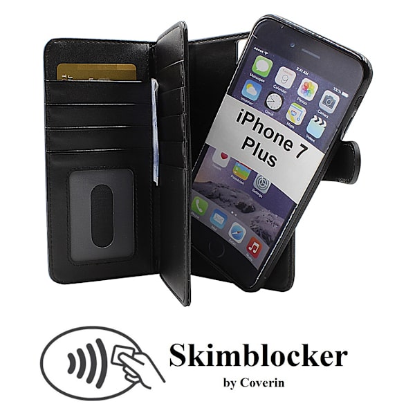 Skimblocker XL Magnet Wallet iPhone 6/7/8 Plus (Svart)