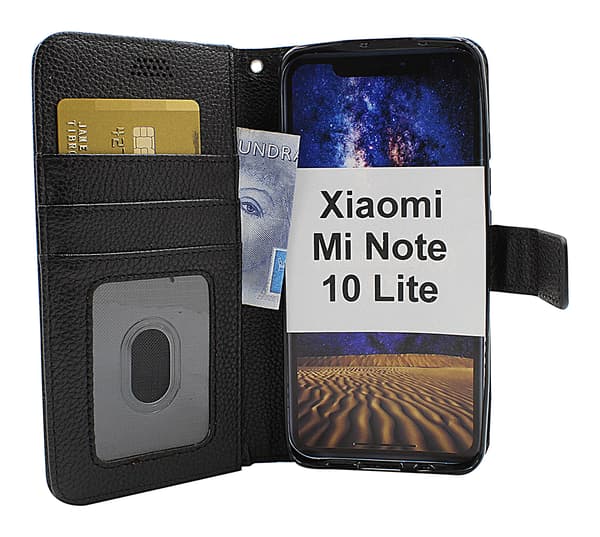 New Standcase Wallet Xiaomi Mi Note 10 Lite Svart