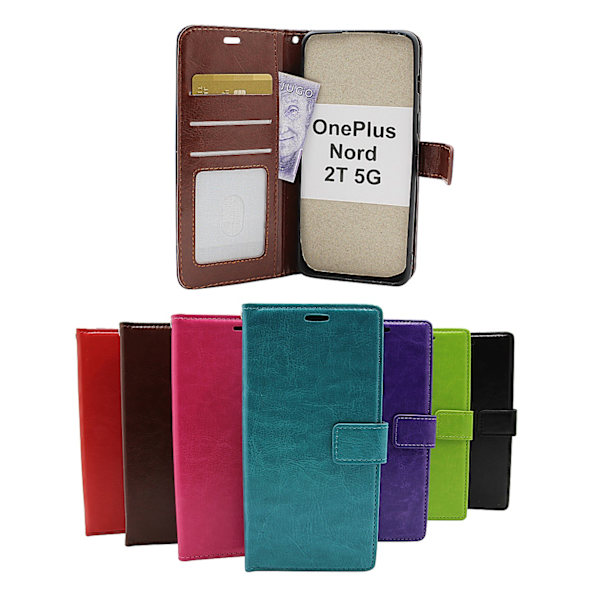Crazy Horse Wallet OnePlus Nord 2T 5G Grön