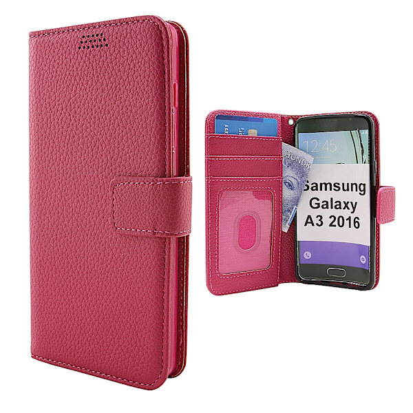 New Standcase Wallet Samsung Galaxy A3 2016 Hotpink