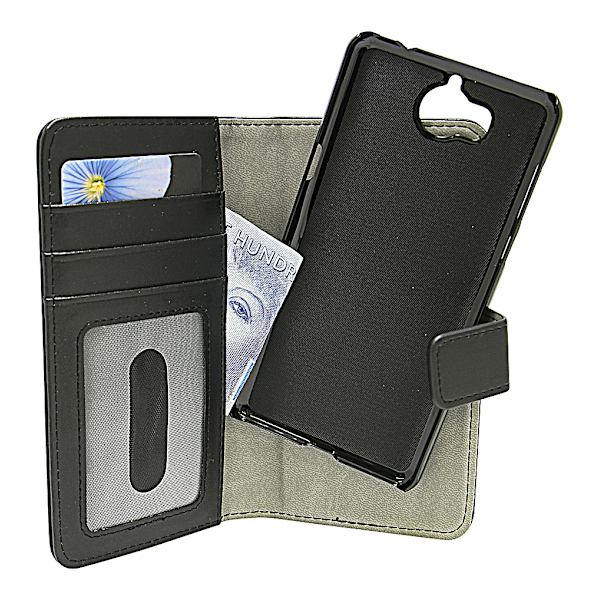 Skimblocker Magnet Wallet Huawei Y6 2017 (MYA-L41) Svart