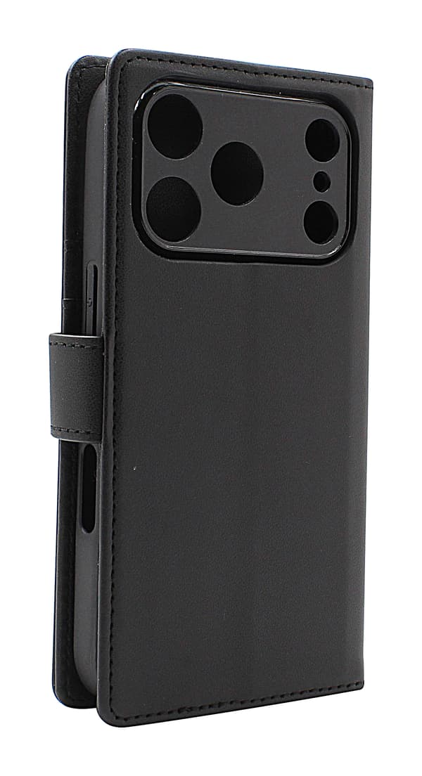 Skimblocker iPhone 17 Pro Magnet Plånboksfodral Svart