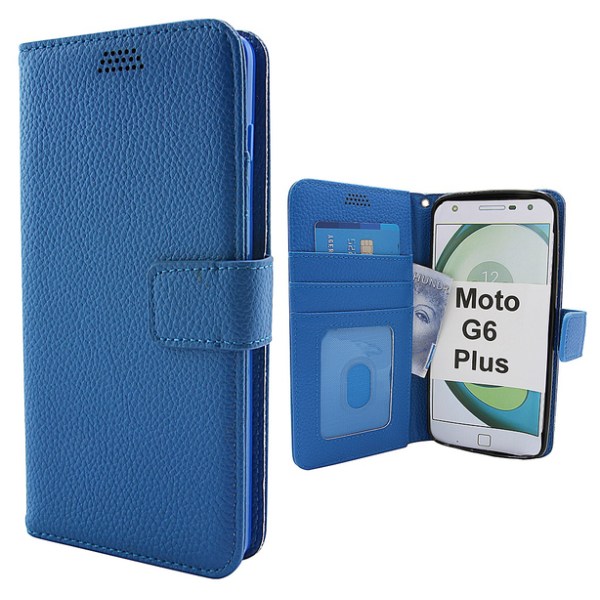New Standcase Wallet Motorola Moto G6 Plus Röd