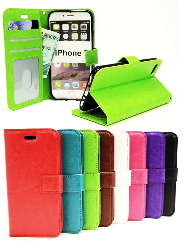 Crazy Horse Wallet iPhone 7 Turkos