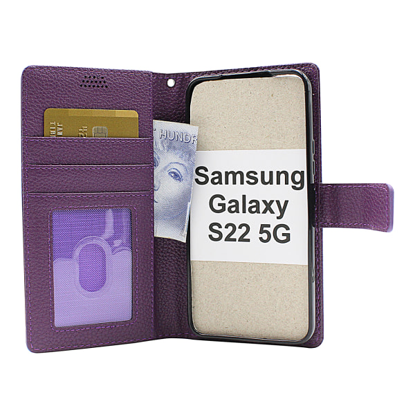 New Standcase Wallet Samsung Galaxy S22 5G Brun