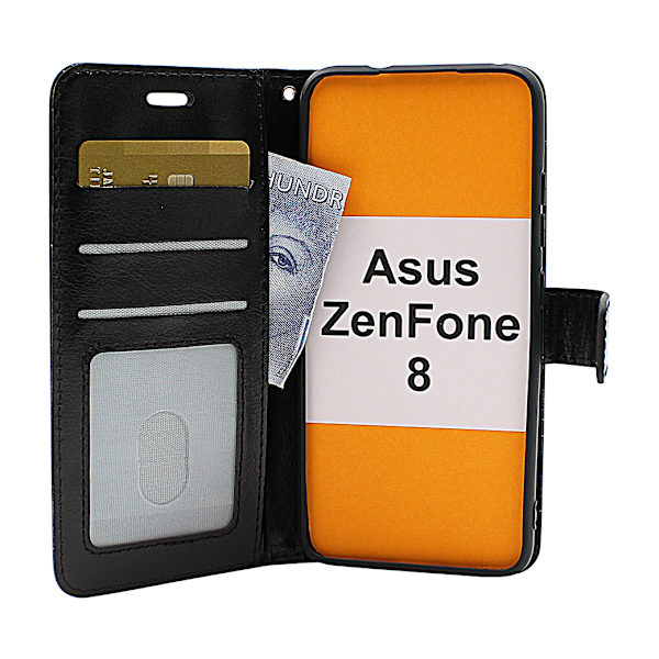 Crazy Horse Wallet Asus ZenFone 8 (ZS590KS) Svart