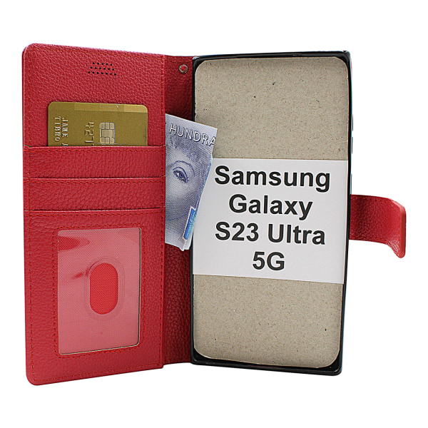 New Standcase Wallet Samsung Galaxy S23 Ultra 5G Brun