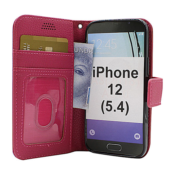 New Standcase Wallet iPhone 12 (5.4) (Svart) Lila