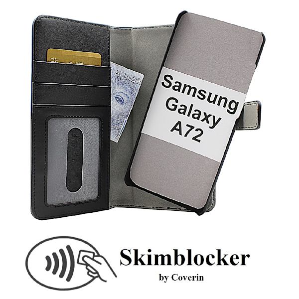 Skimblocker Magnet Fodral Samsung Galaxy A72 Hotpink