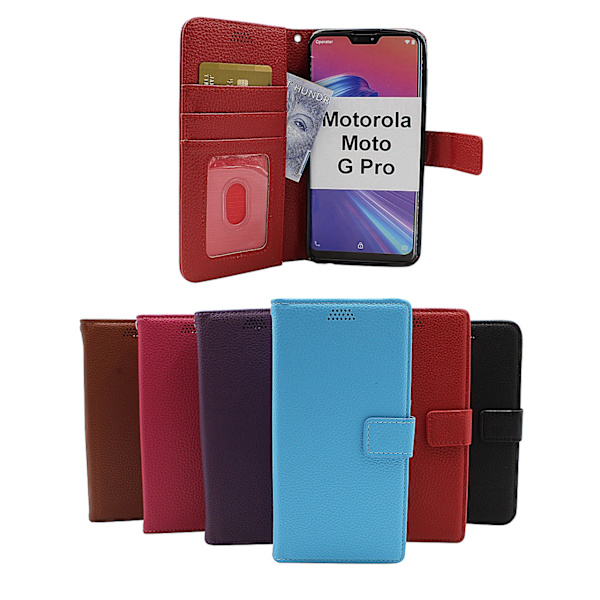 New Standcase Wallet Motorola Moto G Pro (Svart) Brun