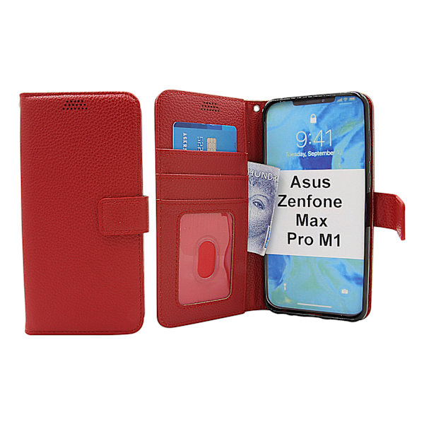 New Standcase Wallet Asus Zenfone Max Pro M1 (ZB602KL) Röd