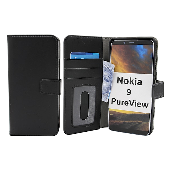 Skimblocker Magnet Wallet Nokia 9 PureView Svart