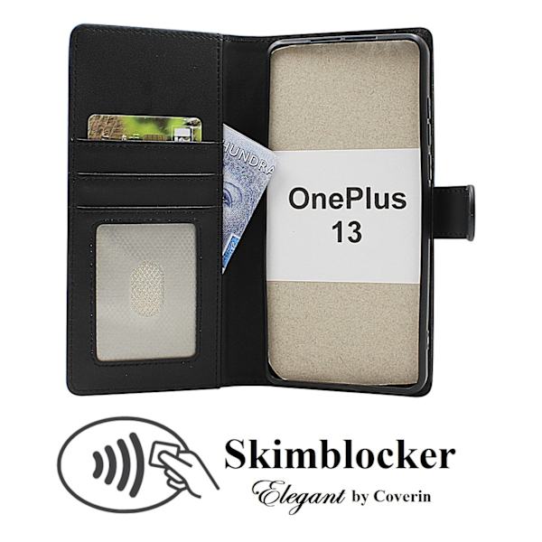 Skimblocker OnePlus 13 Plånboksfodral Brun