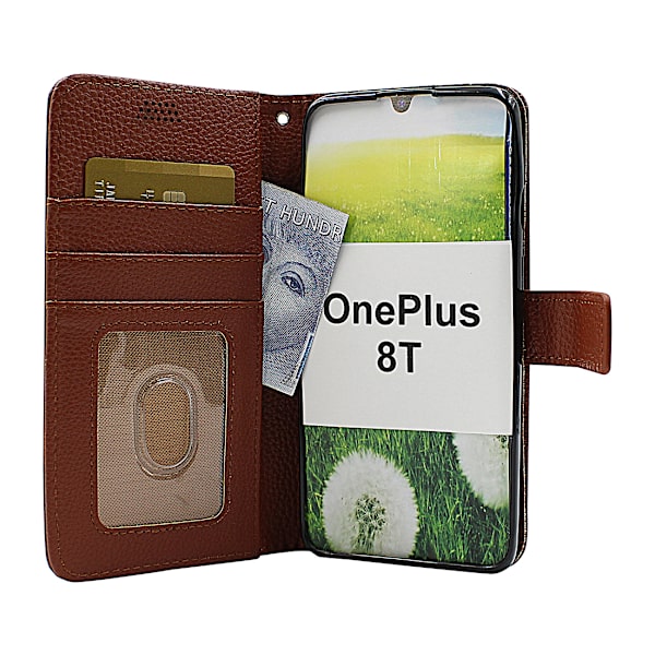 New Standcase Wallet OnePlus 8T (Svart) Brun