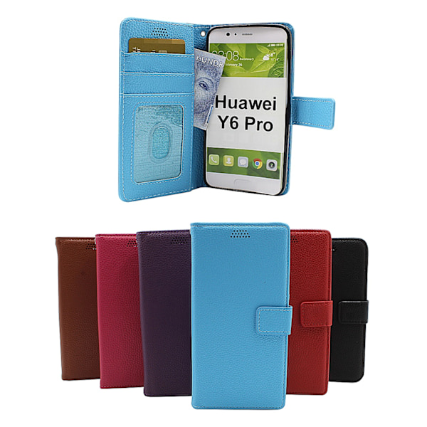 New Standcase Wallet Huawei Y6 Pro (TIT-L01) (Ljusblå)
