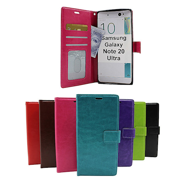 Crazy Horse Wallet Samsung Galaxy Note 20 Ultra Röd