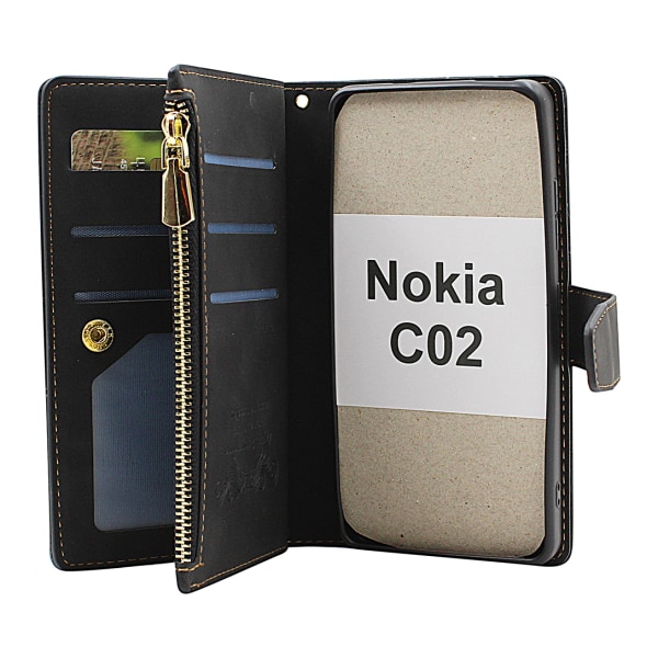 XL Standcase Lyxfodral Nokia C02 Brun