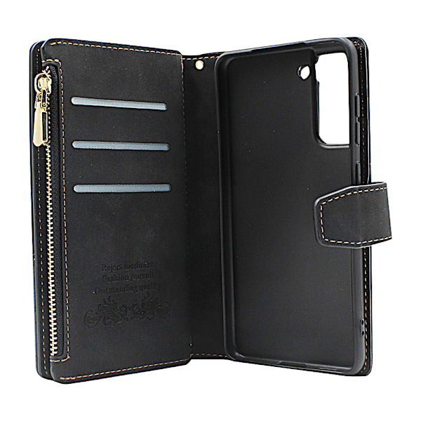 XL Standcase Lyxfodral Samsung Galaxy S21 FE 5G (SM-G990B) Marinblå