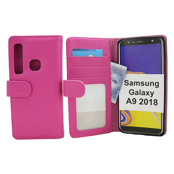 Skimblocker Plånboksfodral Samsung Galaxy A9 2018 (A920F) Hotpink