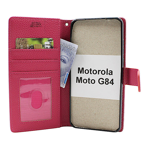 New Standcase Wallet Motorola Moto G84 Lyseblå