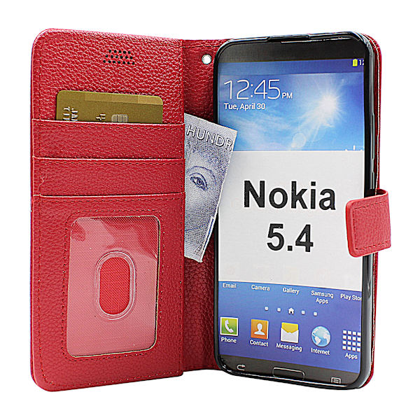 New Standcase Wallet Nokia 5.4 Ljusblå