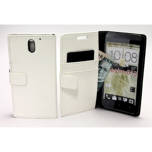Standcase wallet HTC Desire 610 Vit