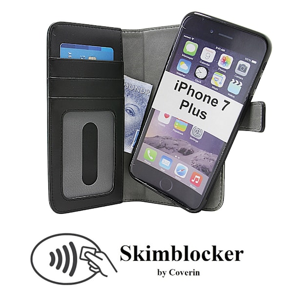 Skimblocker Magnet Wallet iPhone 7 Plus Svart