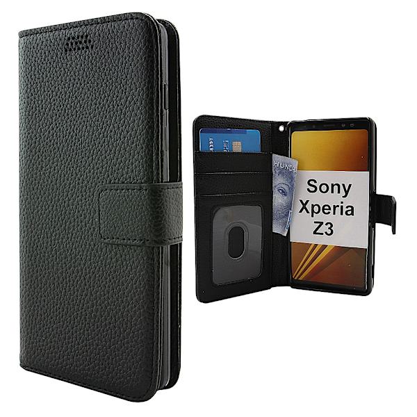 New Standcase Wallet Sony Xperia Z3 (D6603) Svart