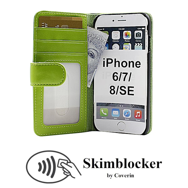 Skimblocker Wallet iPhone SE (2nd Generation) Grön G643