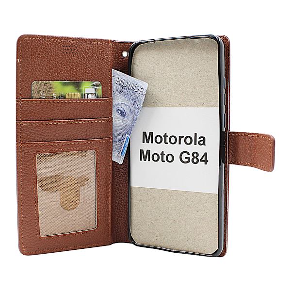New Standcase Wallet Motorola Moto G84 Lyseblå