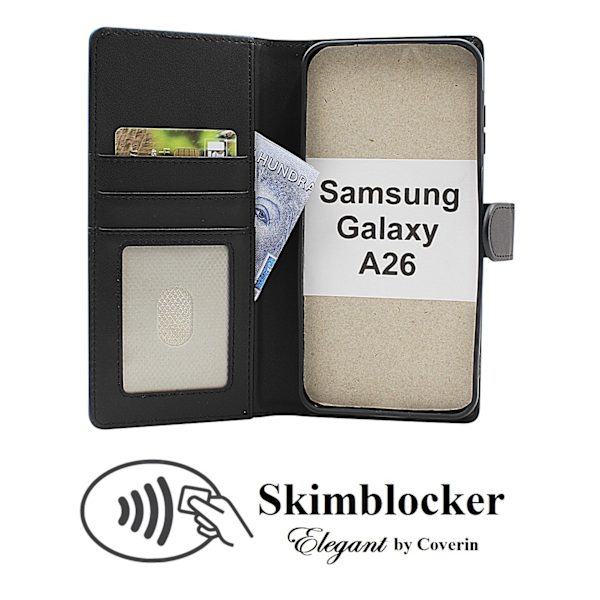 Skimblocker Samsung Galaxy A26 Plånboksfodral Svart