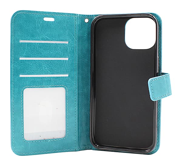 Crazy Horse Wallet iPhone 15 Röd