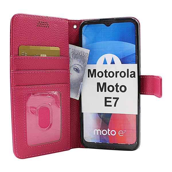New Standcase Wallet Motorola Moto E7 Svart
