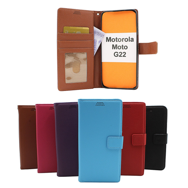 New Standcase Wallet Motorola Moto G22 Lila