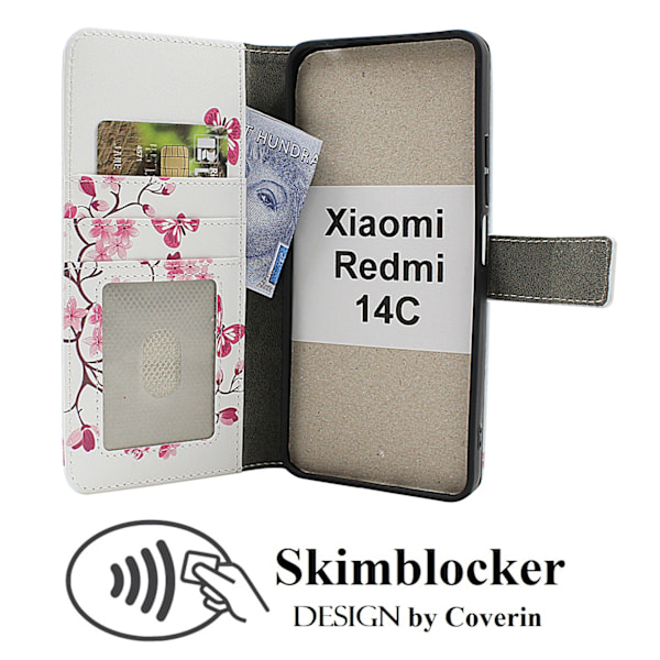 Skimblocker Xiaomi Redmi 14C Plånboksfodral Design