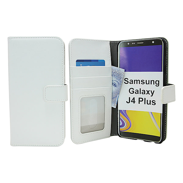 Skimblocker Magnet Wallet Samsung Galaxy J4 Plus (J415FN/DS) Vit